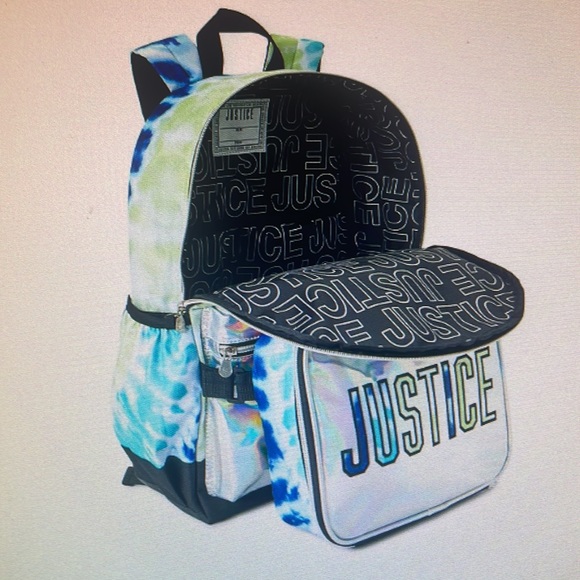 Justice Girls 17" Laptop Backpack, Lunch Tote and Pencil Case, 3-Piece Set Metal - Picture 5 of 6